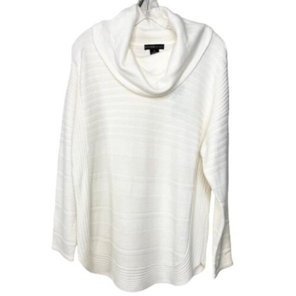 Design History Sweater Cowl Neck Ivory Pullover Knit Size XL - Picture 2 of 9